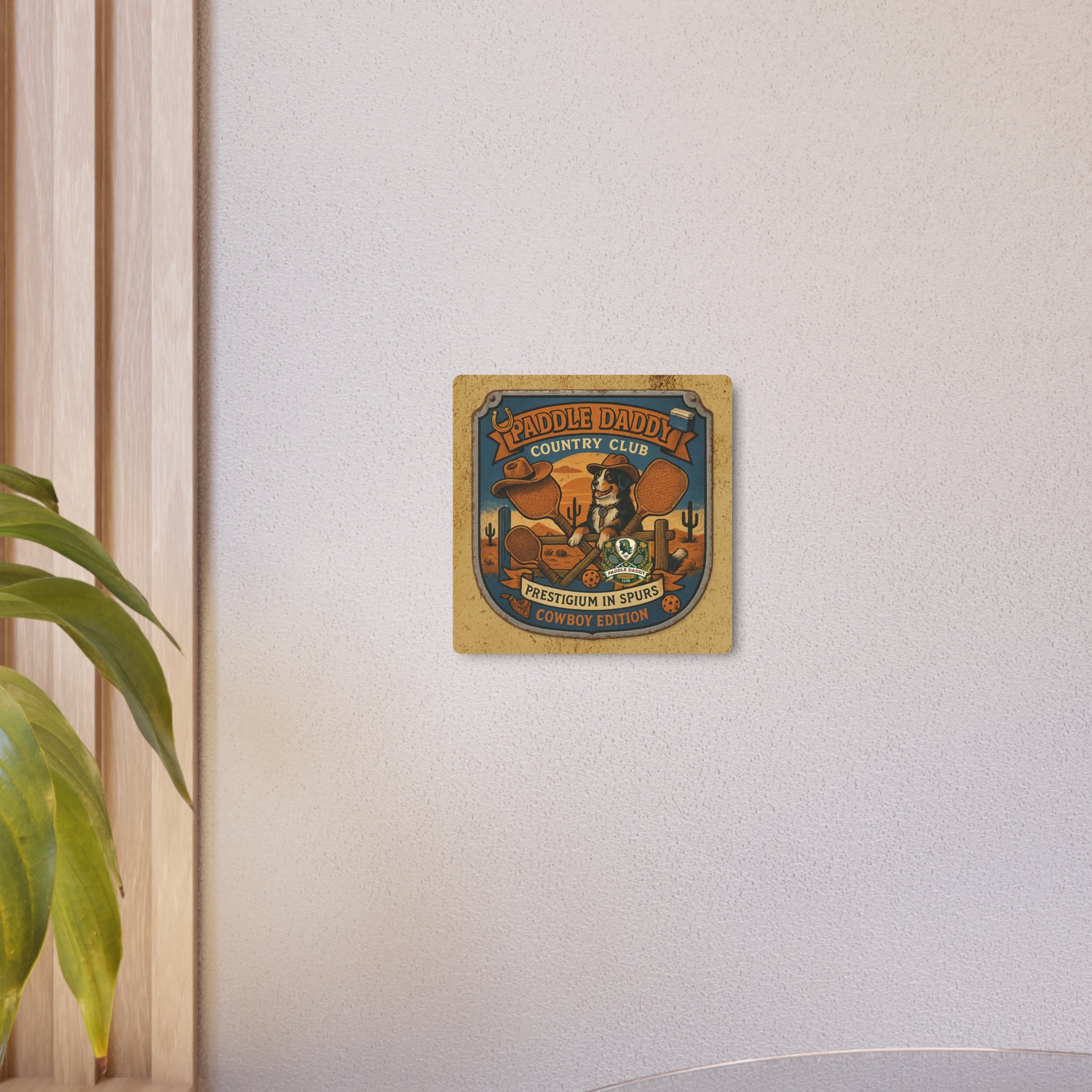 Cowboy Edition Metal Sign  Paddle Daddy Country Club Western Decor, Funny Ranch Wall Art, Chloe Dog Desert Badge