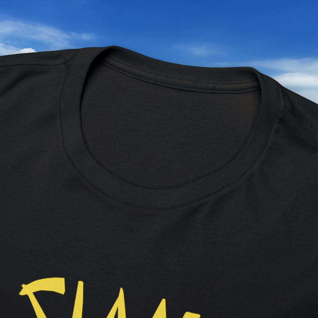 "DirkyThreadz Siam Palace T-Shirt – Mutiges Take-out-Grafikdesign aus schwarzer Baumwolle"