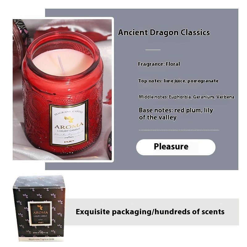 Große Aromatherapie-Kerze aus Glas mit Kreativrelief