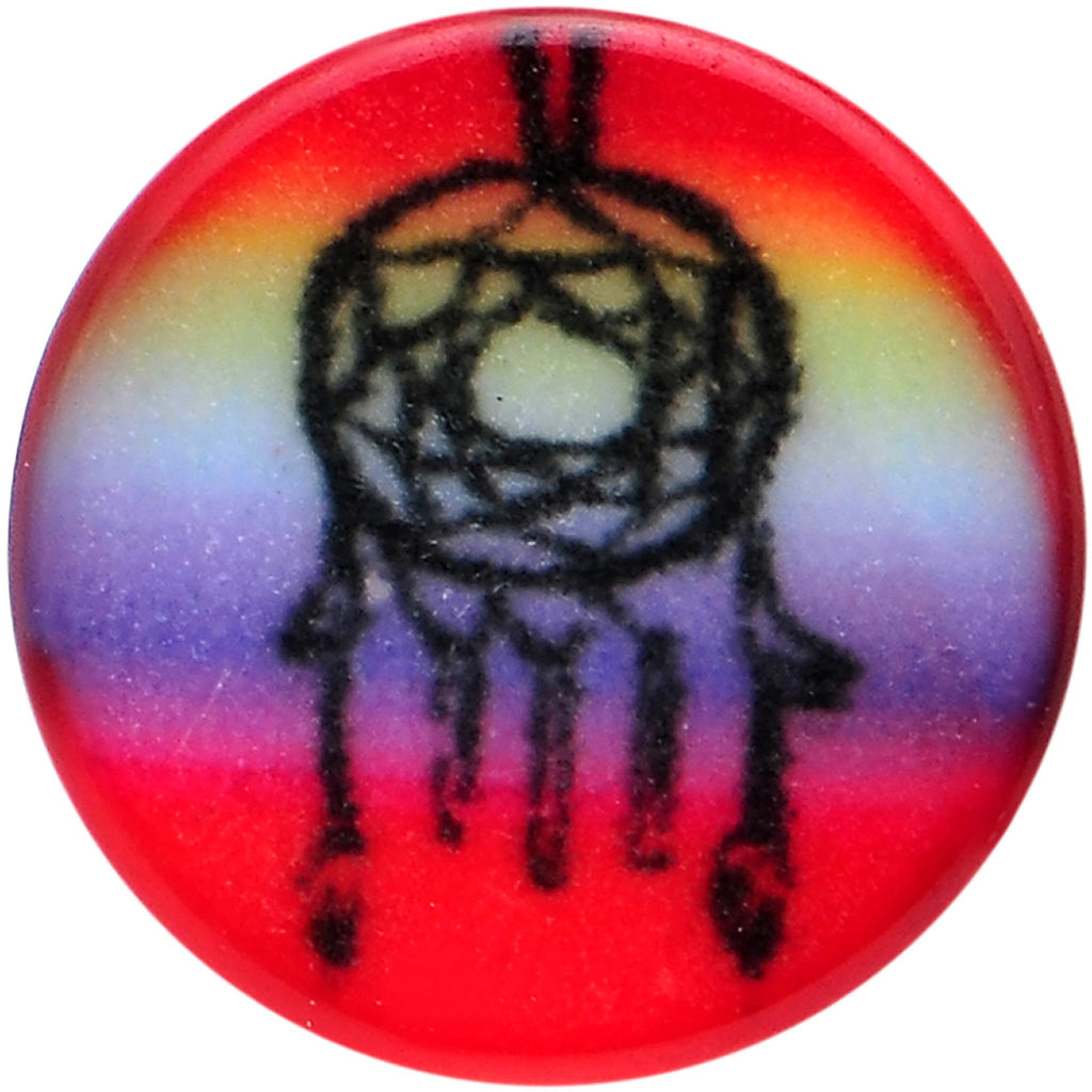 8G Rainbow Acrylic Groovy Dreamcatcher Single Flare Plug