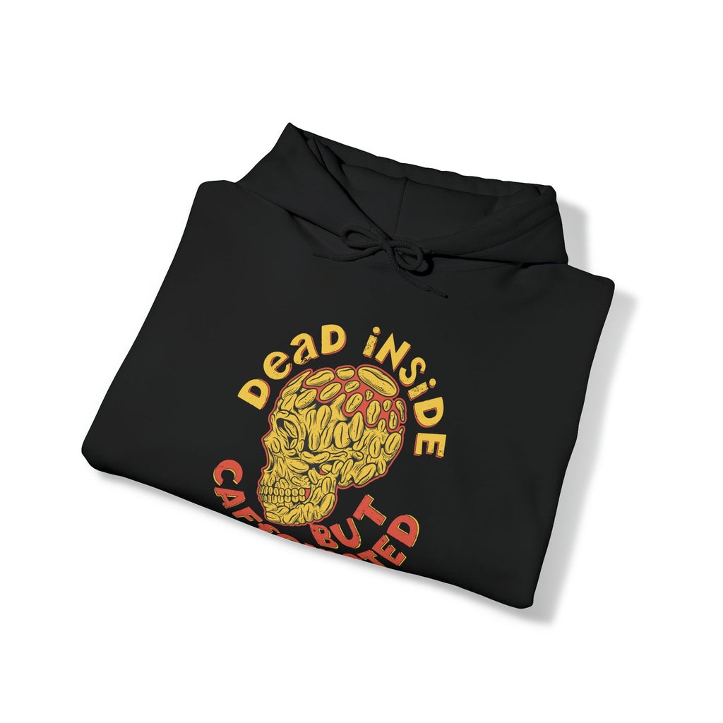 "DirkyThreadz 'Dead Inside But Caffeinated' Hoodie - Statement für Kaffee-Liebhaber"