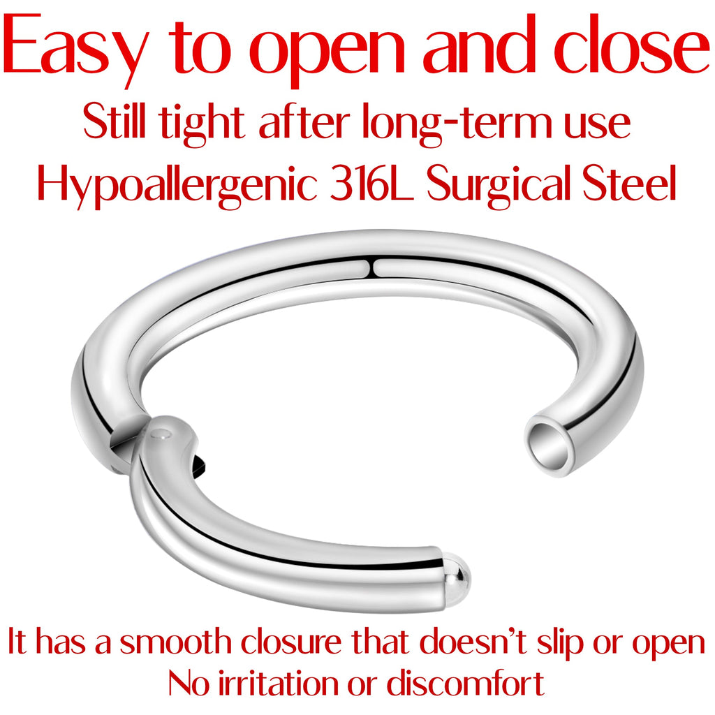 16G 5/16 Stainless Steel Hinged Segment Ring