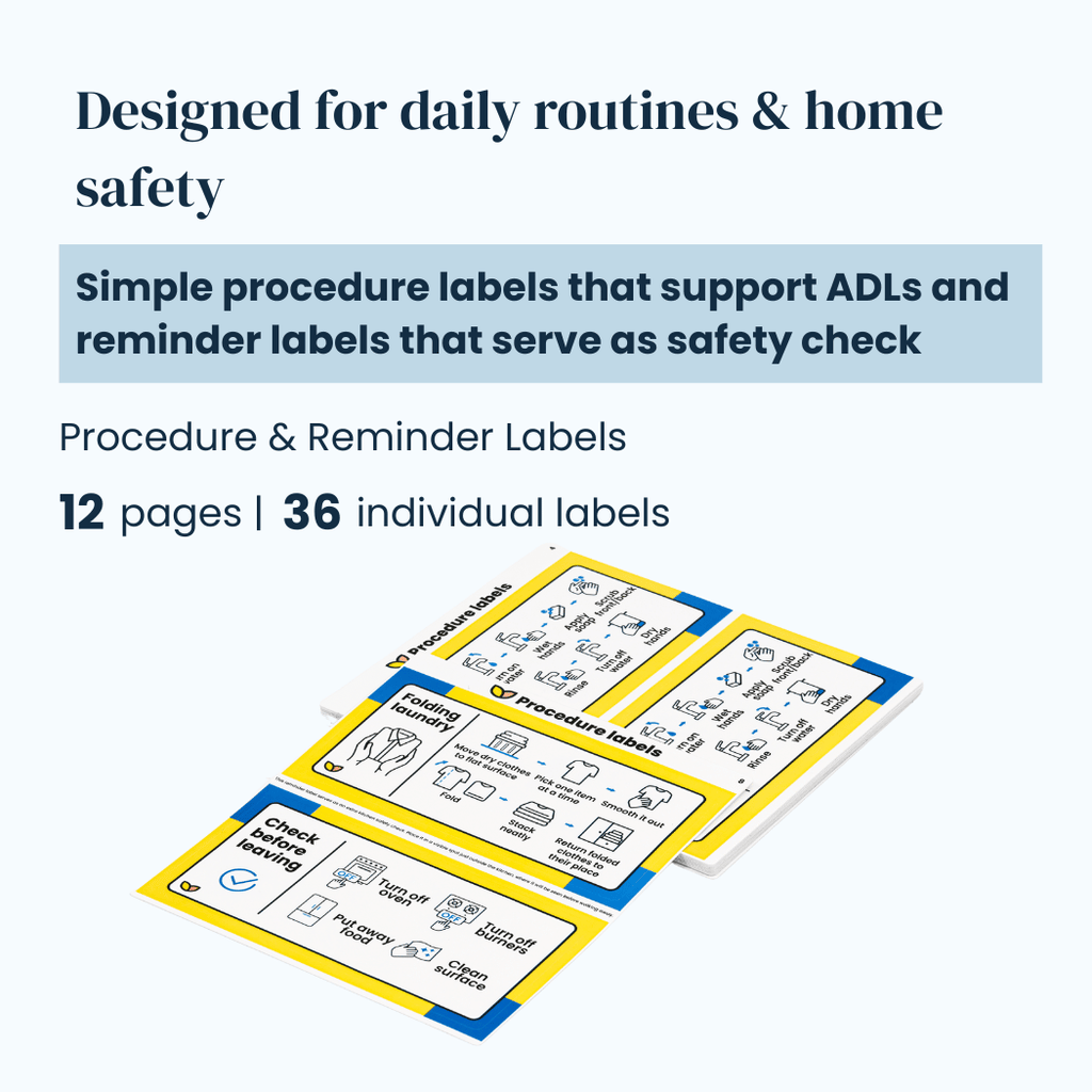 The Familiar Space Home and Routine Labels | Memory Support and Visual Support