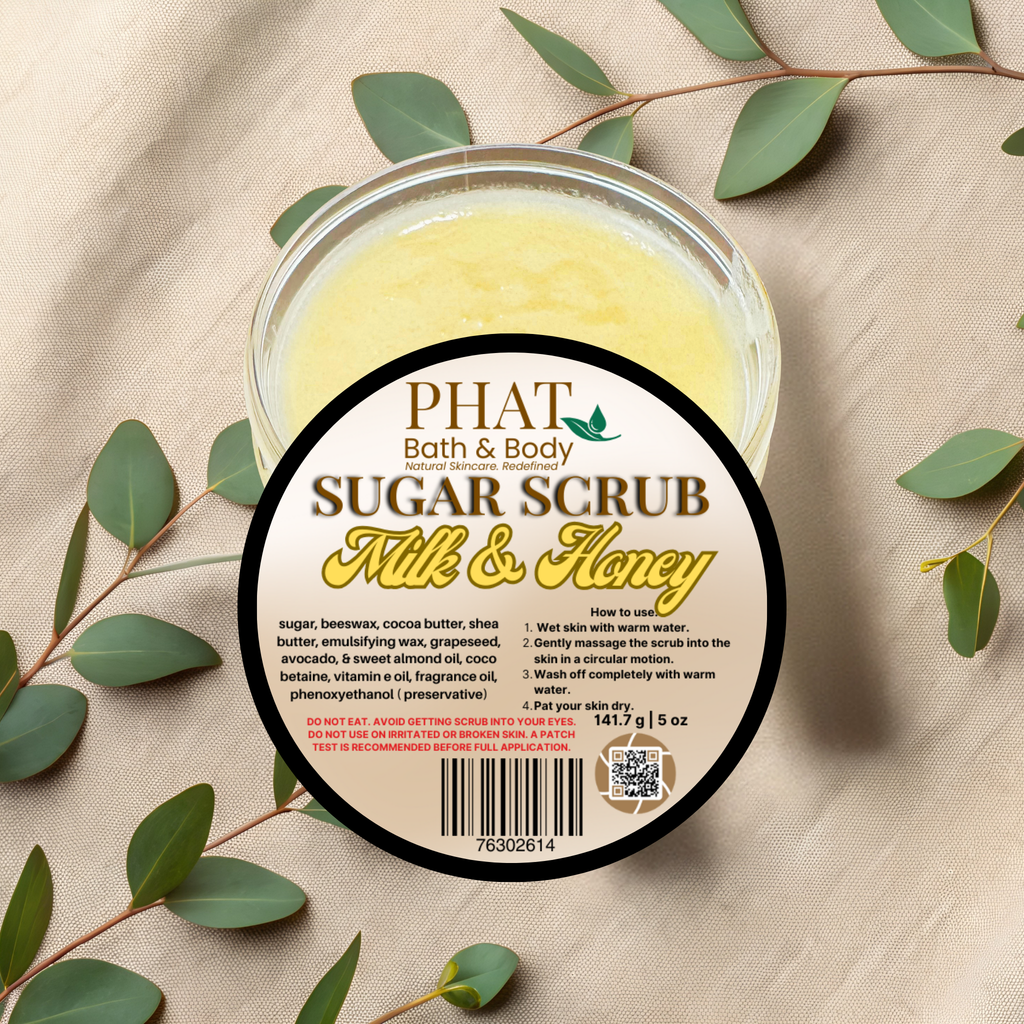 Milk & Honey Whipped Sugar Scrub with Shea & Cocoa Butter & Vitamin E | 5 oz