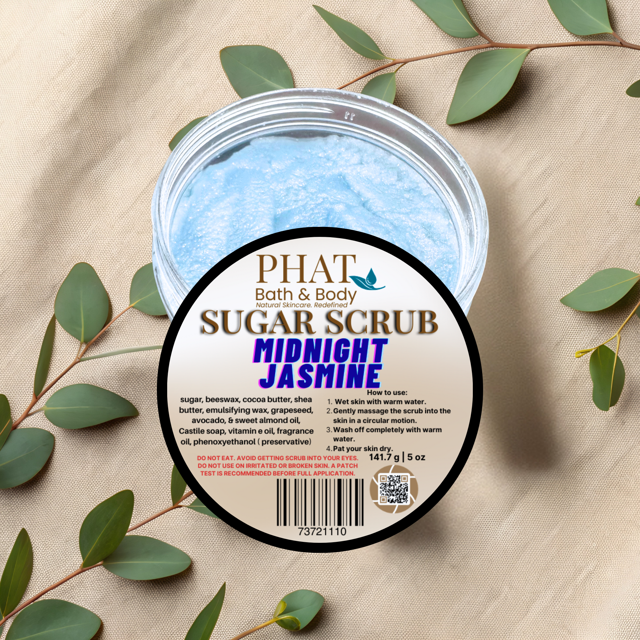 Midnight Jasmine Whipped Sugar Scrub with Shea & Cocoa Butter | 5 oz