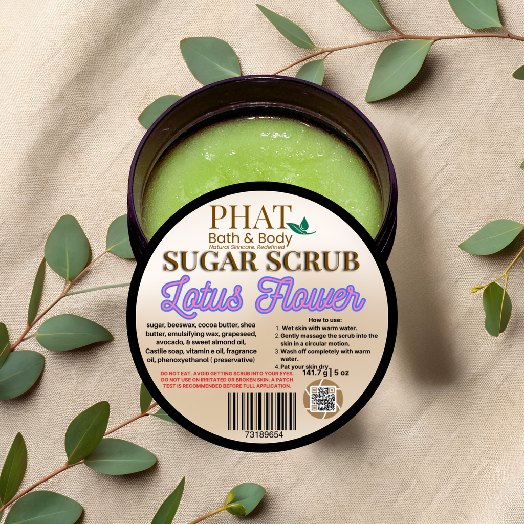 Lotus Flower Whipped Sugar Scrub with Cocoa Butter Bamboo & Lotus Type | 5 oz