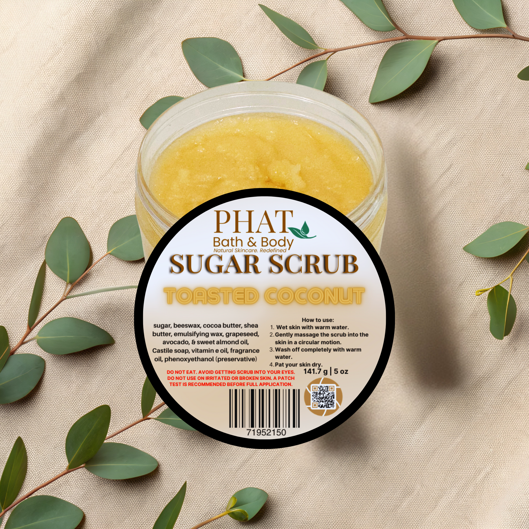 Toasted Coconut Whipped Sugar Scrub with Shea & Cocoa Butter | 5 oz