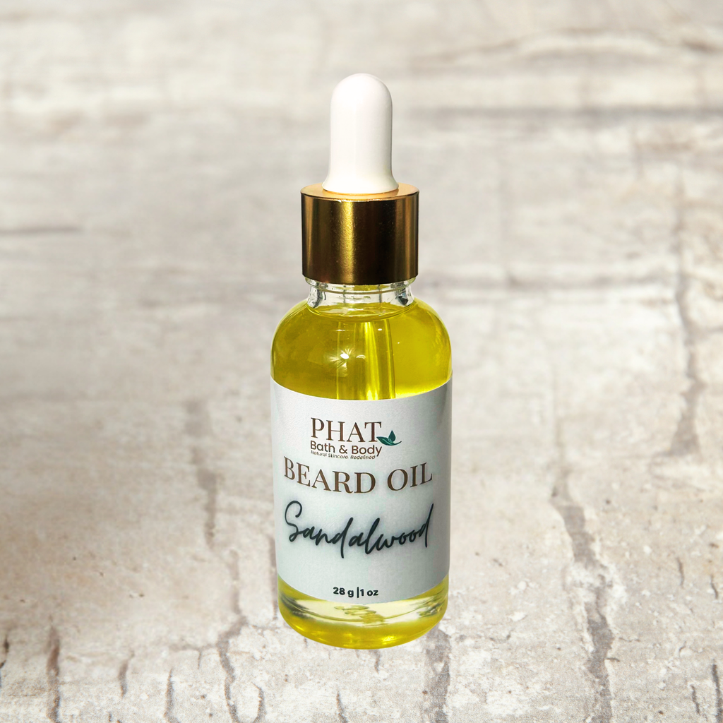 Sandalwood Natural Beard Oil with Rosehip Essential & Carrot Seed Oil | 1 oz