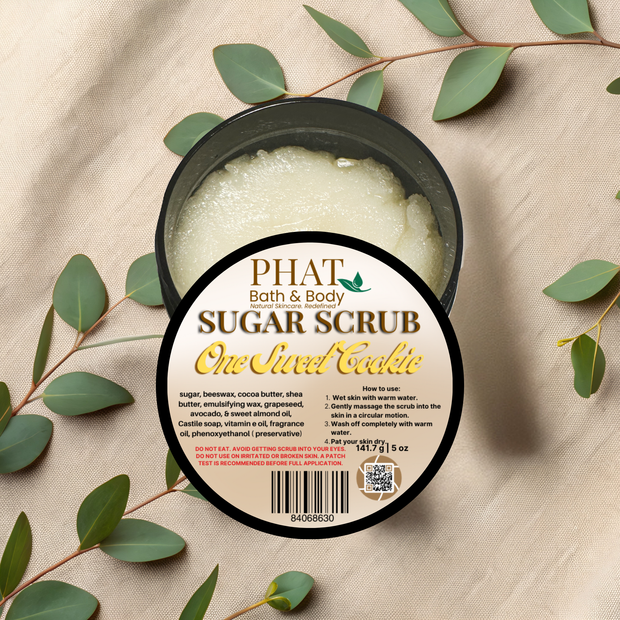 One Sweet Cookie Whippe Sugar Scrub with Cocoa Butter Vitamin E | 5 oz