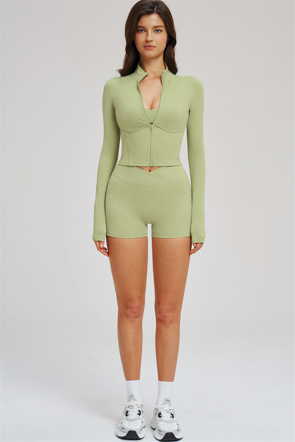 The Sizzle Zip Jacket Shorts 2-Piece Set