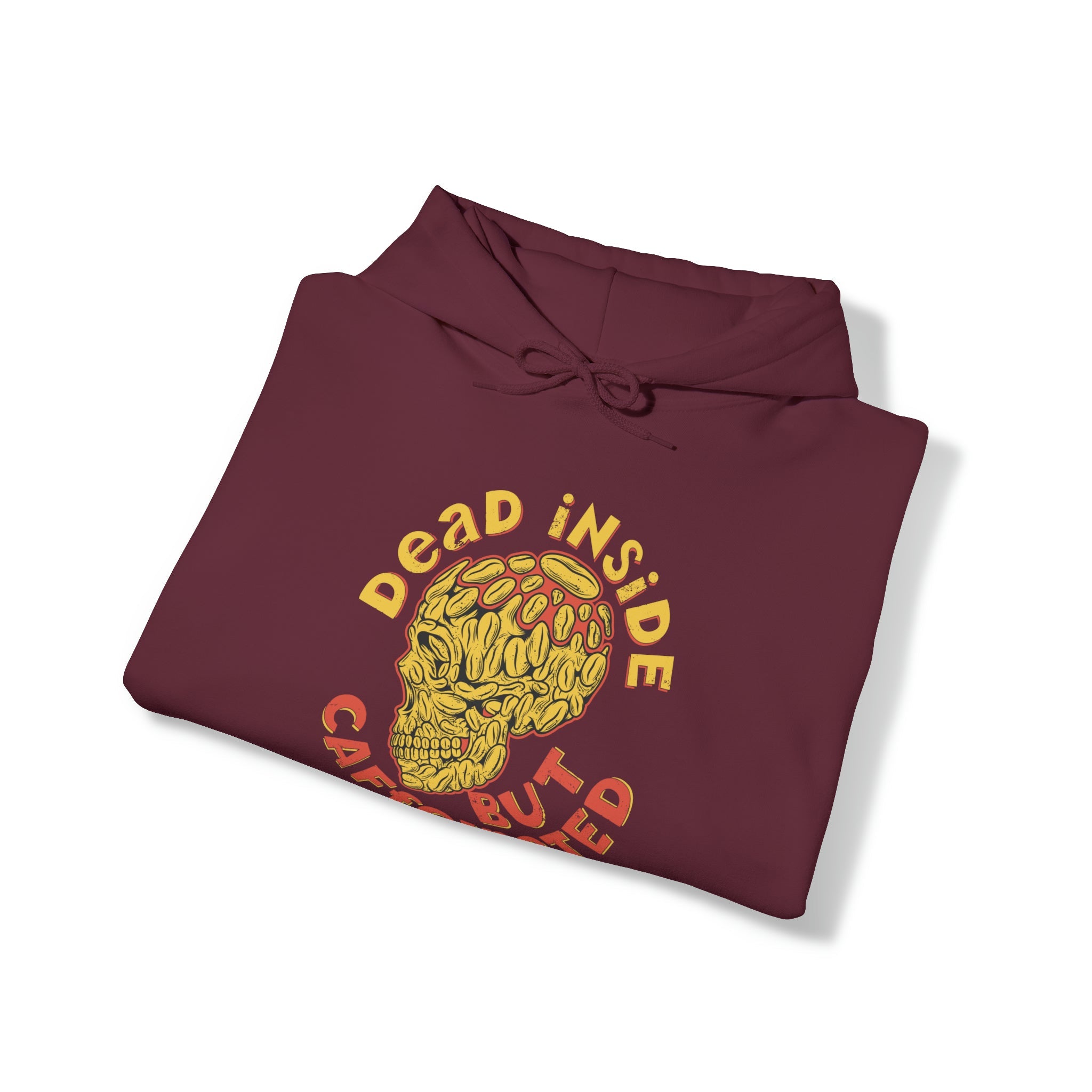 "DirkyThreadz 'Dead Inside But Caffeinated' Hoodie - Statement für Kaffee-Liebhaber"