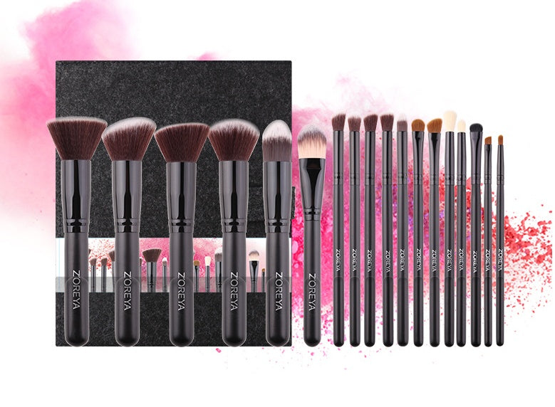 18-teiliges handgefertigtes Make-up-Pinsel-Set