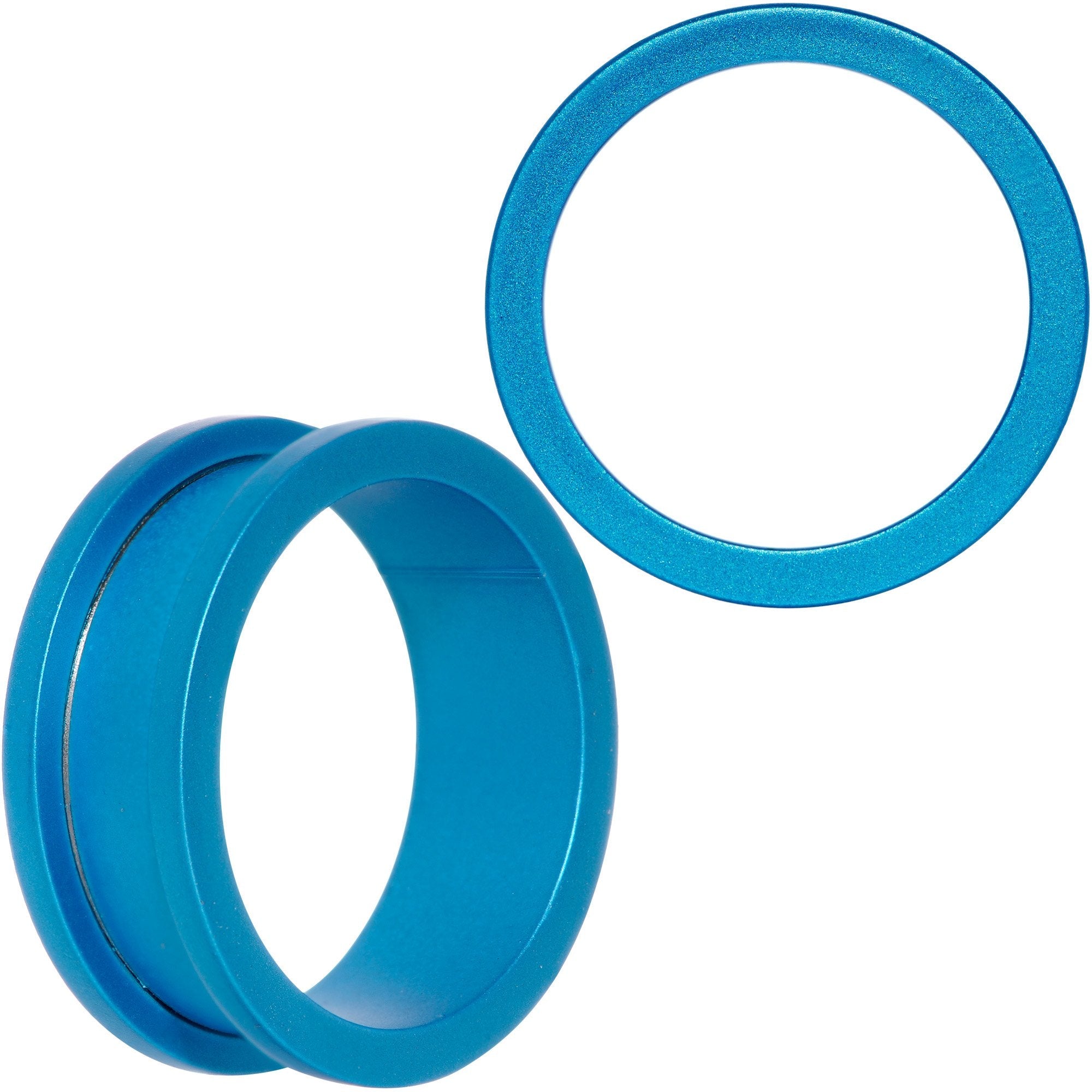 Aqua Matte Silicone Screw Fit Tunnel Plug Set 6mm to 25mm
