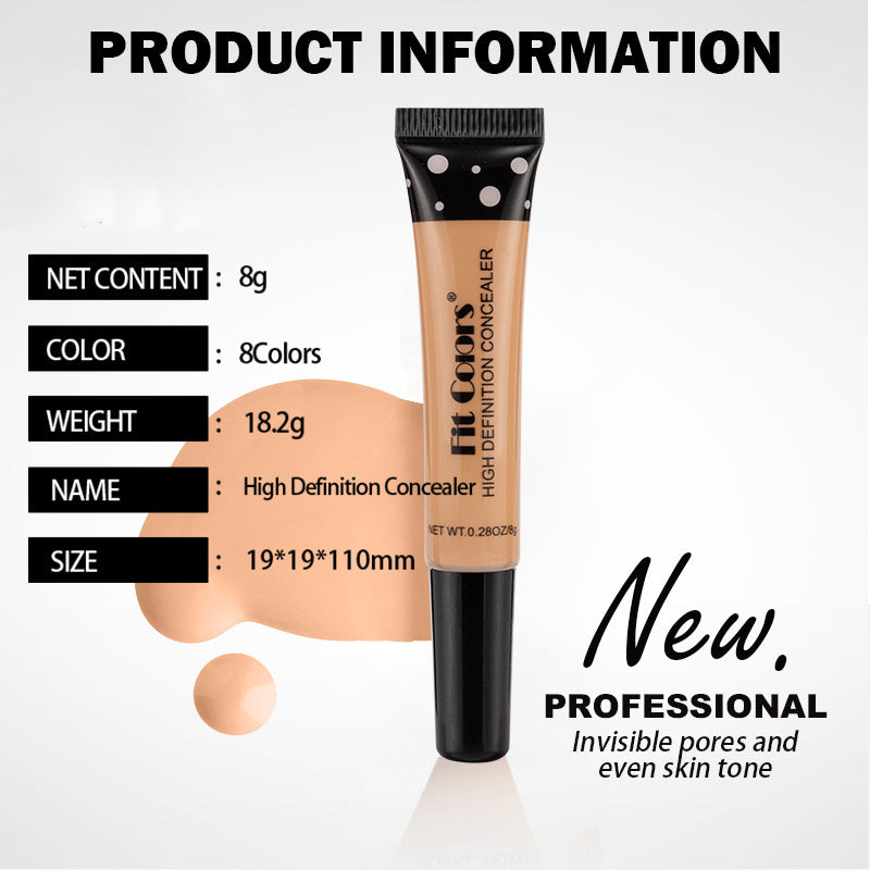 8-farbiger Schlauch-Concealer, Abdeckcreme, Reparatur, nährende flüssige Grundierung, Augenringe, Aknenarben, grenzüberschreitend