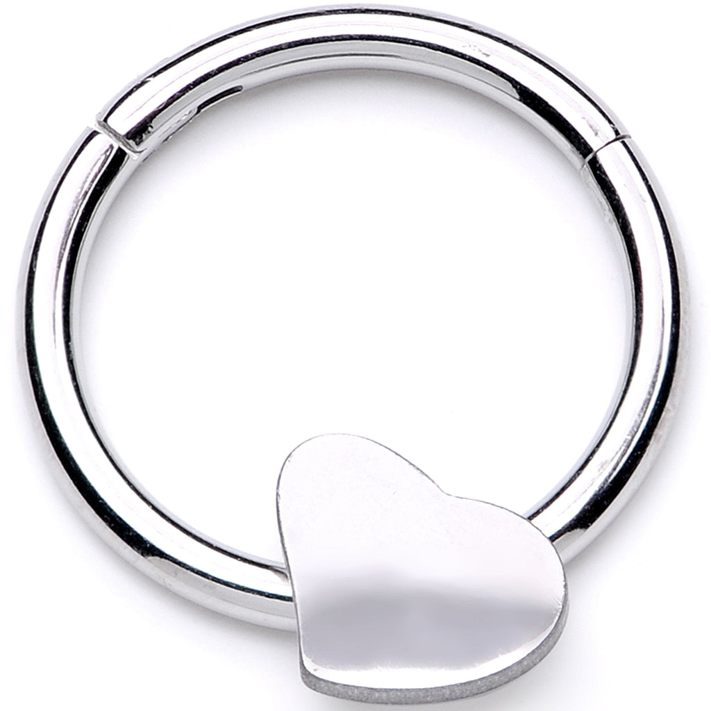 16G 3/8 I Heart My Piercings Hinged Segment Ring