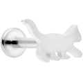 16G 5/16 Cat Internally Threaded Labret Tragus
