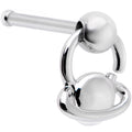 20G 1/4 Ring of Saturn Dangle Nose Bone