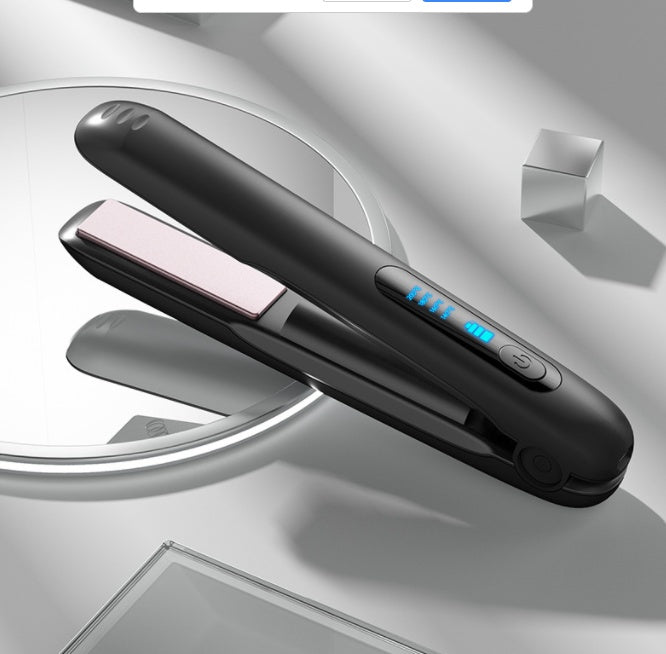 Kabelloser Haarglätter, Mini 2-in-1 Lockenwickler, USB, 5000 mAh, max. 200 Grad, tragbar, kabellos, 4 Stufen, trocken und nass verwendbar