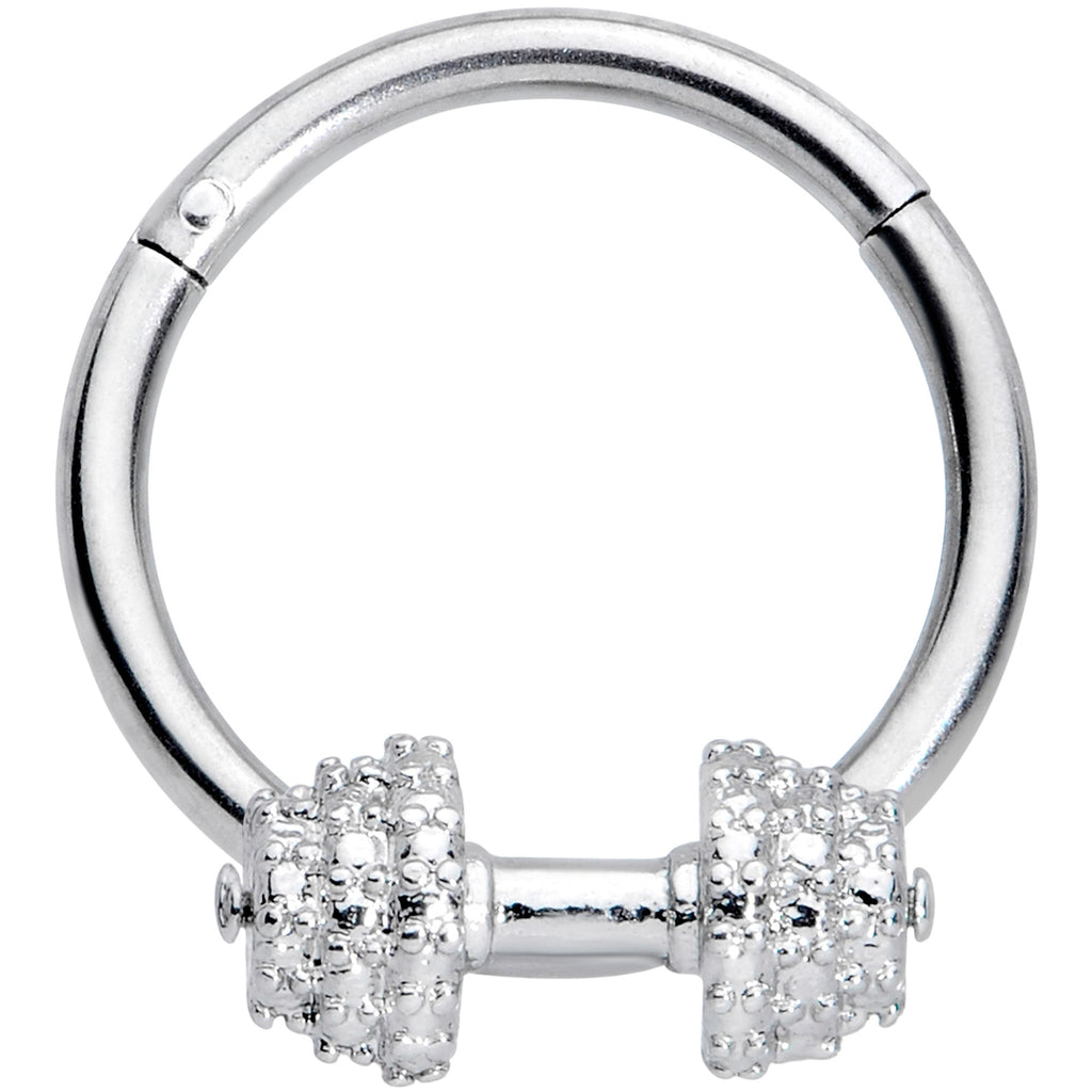 16G 3/8 Weightlifting Barbell Hinged Segment Ring