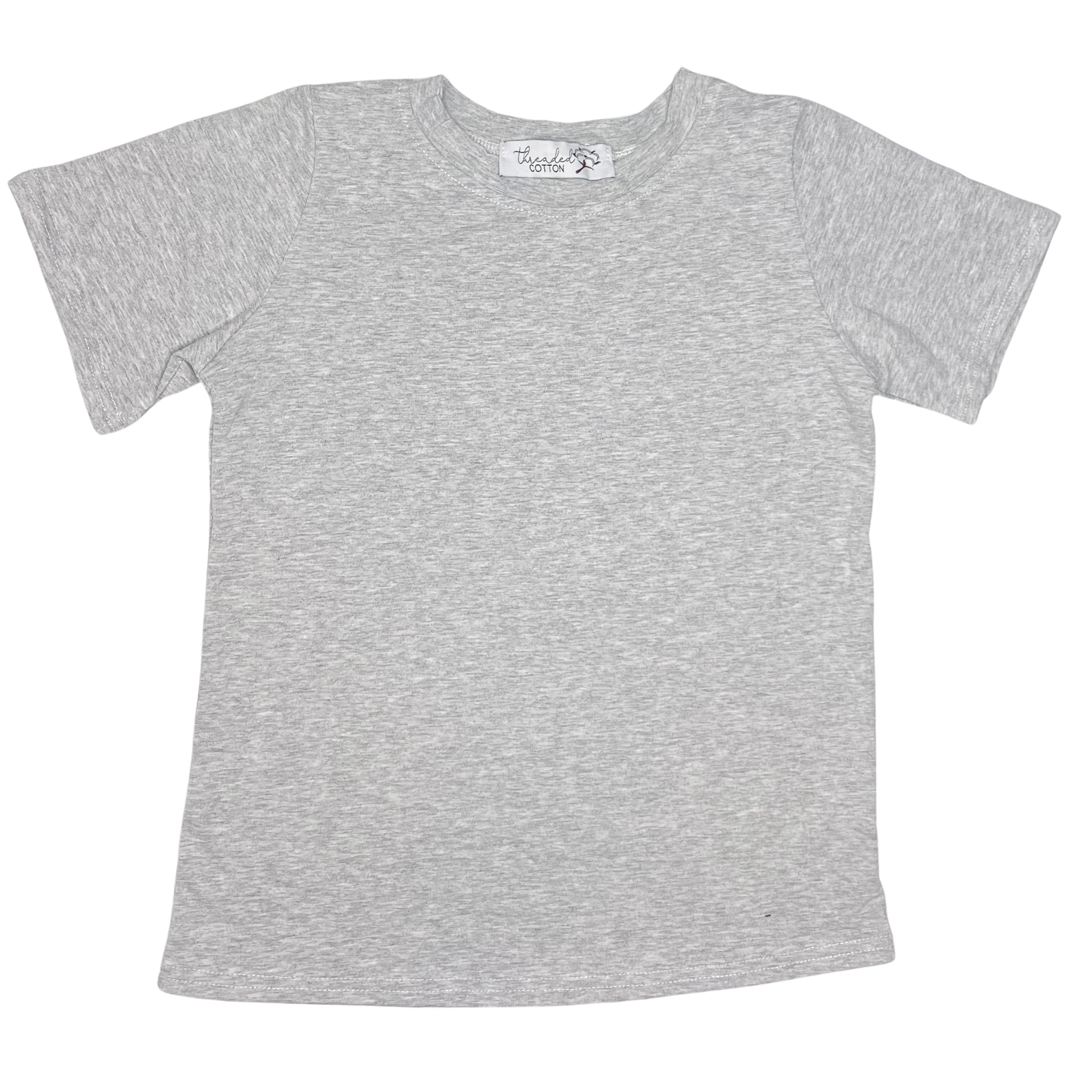 Threaded Cotton Boy Short Sleeve Shirt (95% cotton/spandex)