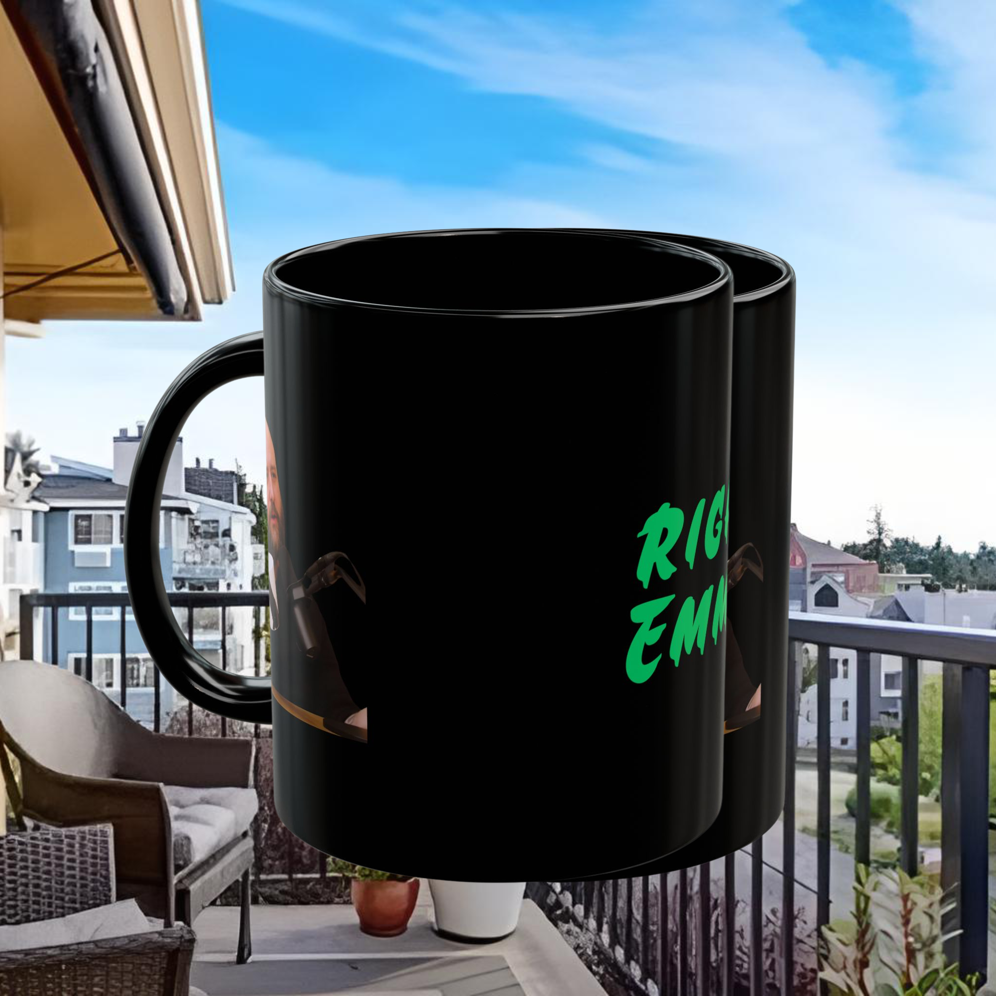 Legendärer Schauspieler Anthony Zenhauser „Richtig, Emma?“ – The Shuli Network 11 Oz oder 15 Oz Schwarze Tasse