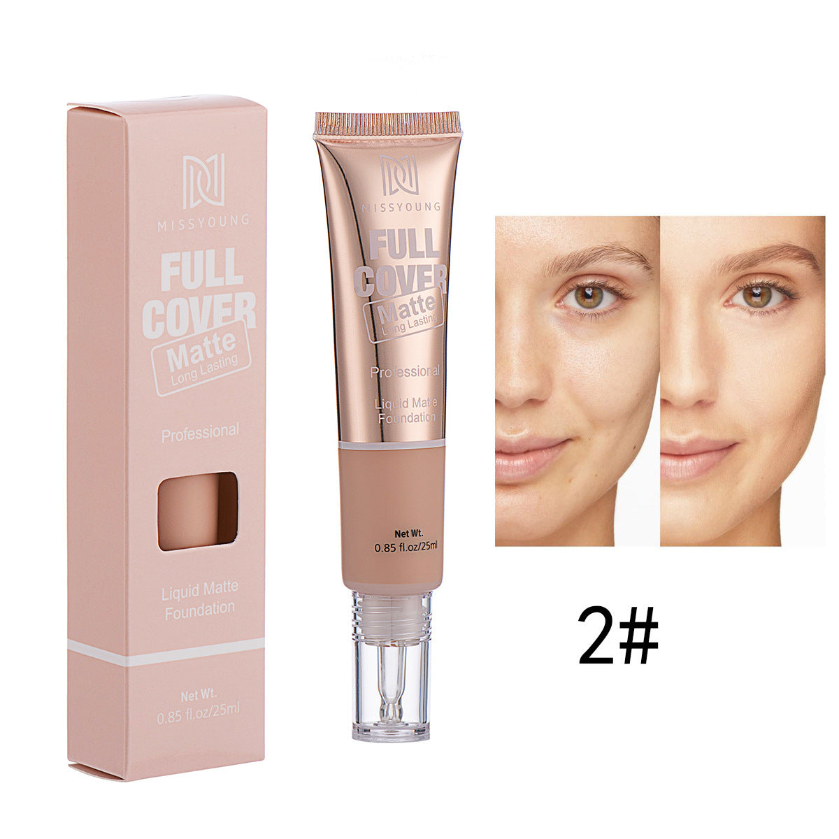 Leichte atmungsaktive Concealer Matte Flüssig-Foundation