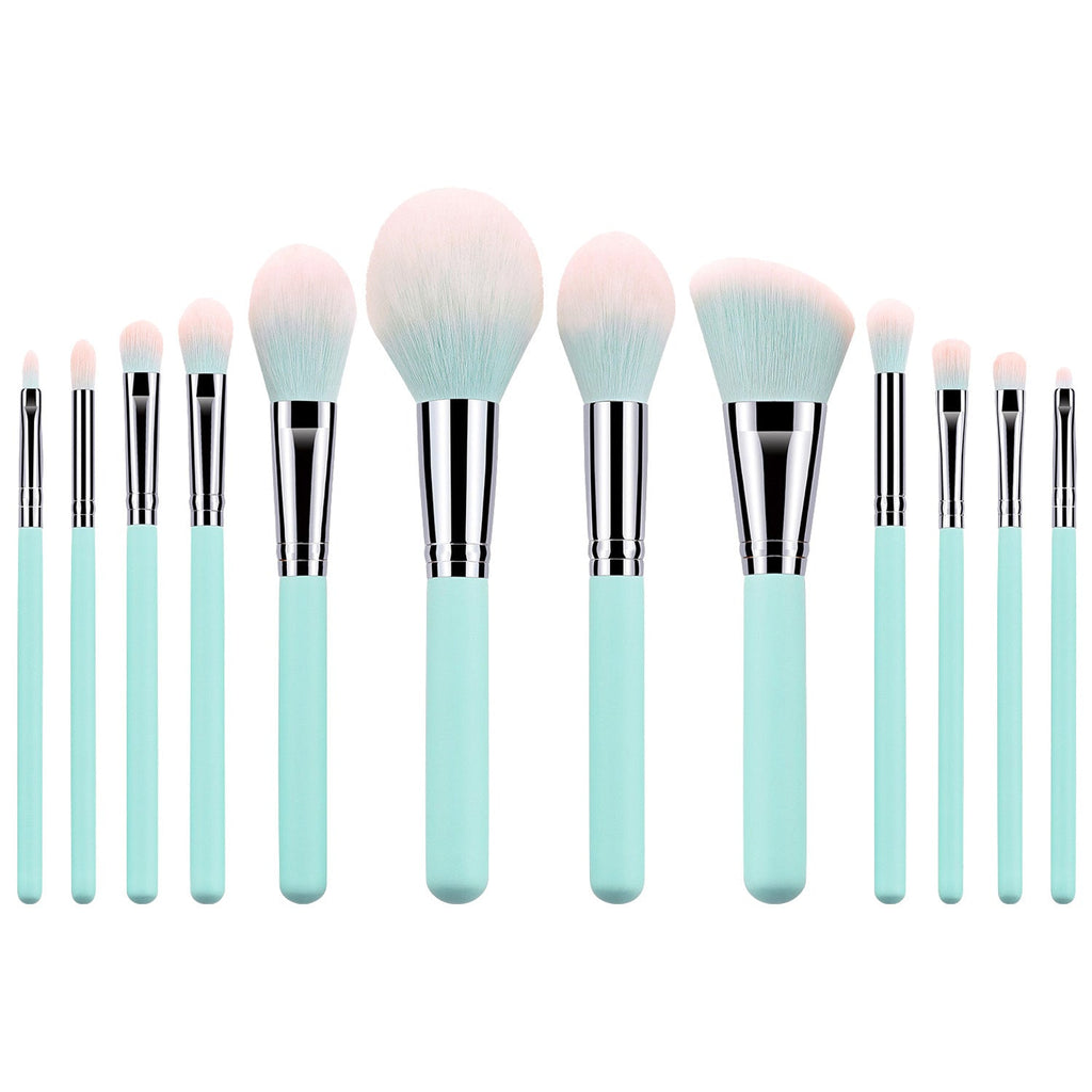 Hellblauer Griff Make-up Weich Haarpuder Lidschattenpinsel