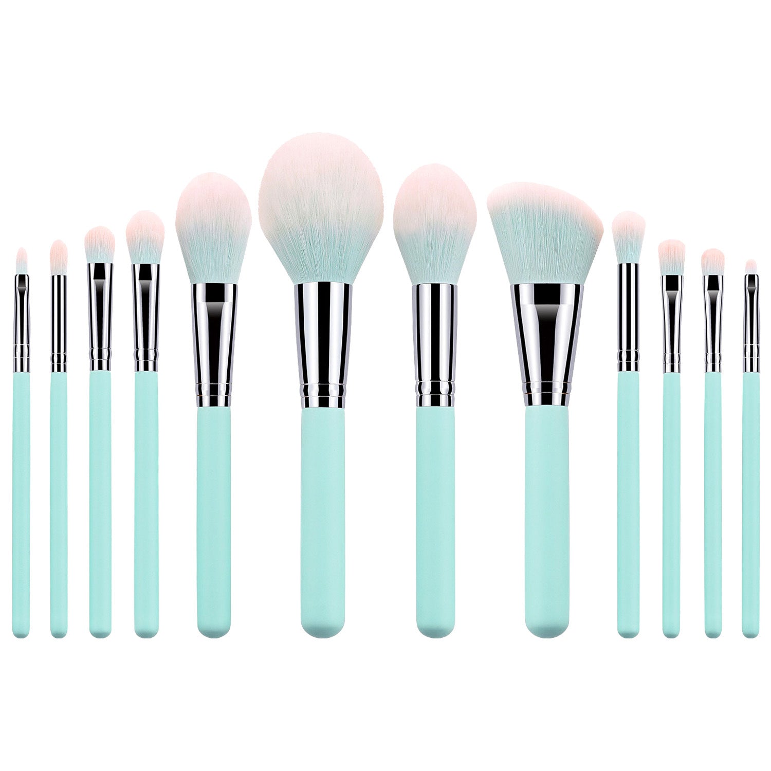 Hellblauer Griff Make-up Weich Haarpuder Lidschattenpinsel