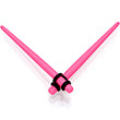 Pink Matte Acrylic Straight Taper Set 2G to 00G