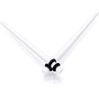 White Matte Acrylic Straight Taper Set 2G to 00G