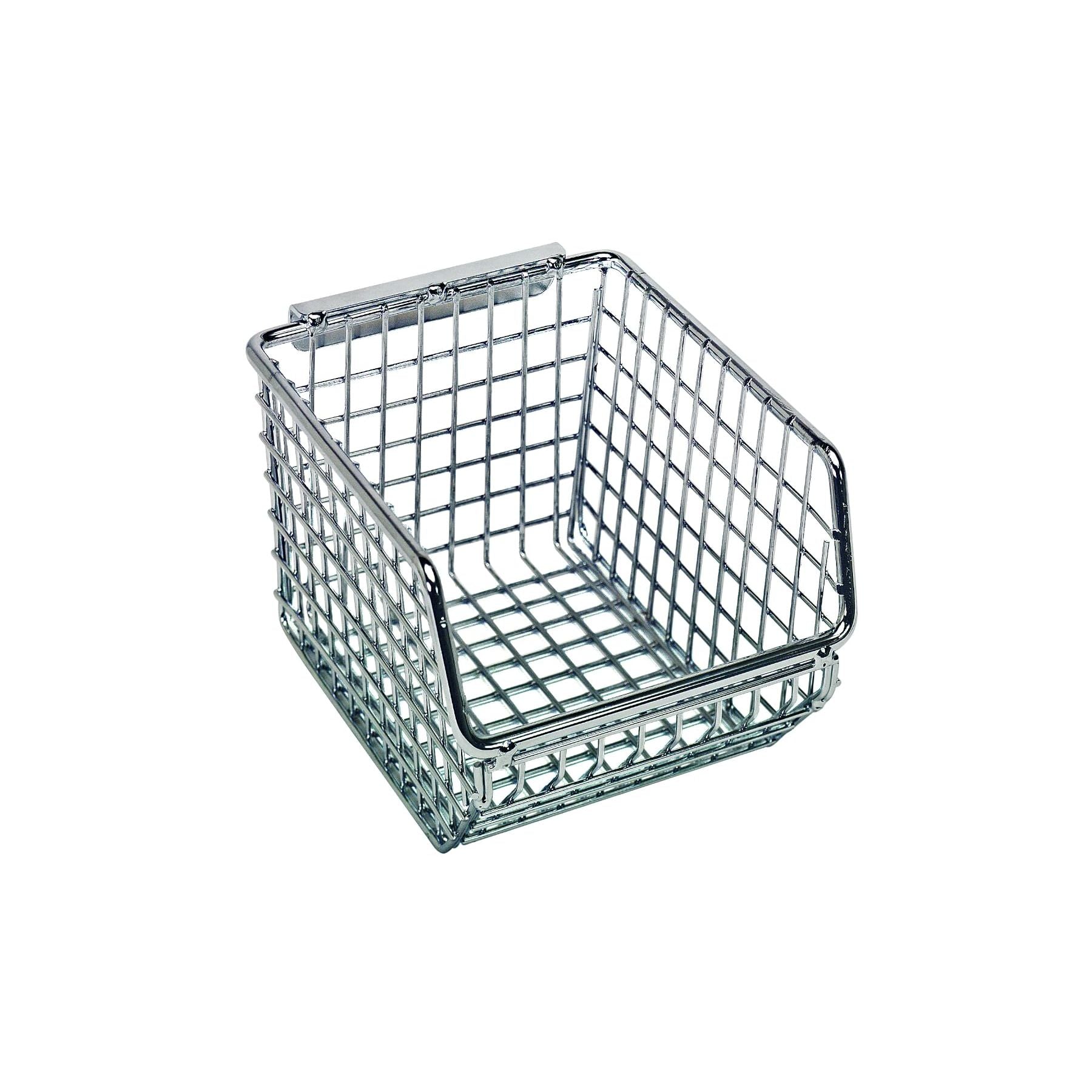 Quantum Storage Systems Chrome Wire Mesh Stack & Hang Bins (20-Pack)