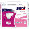 Seni Super Quatro Adult Diapers / Briefs (Size Large, Case of 36 Count)
