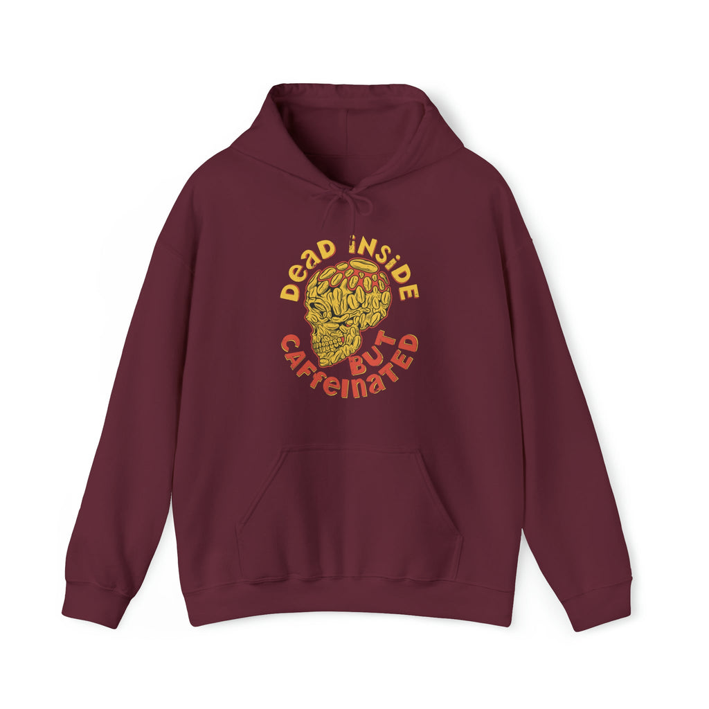 "DirkyThreadz 'Dead Inside But Caffeinated' Hoodie - Statement für Kaffee-Liebhaber"