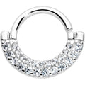 16G 5/16 Clear CZ Gem Double Drama Closure Ring
