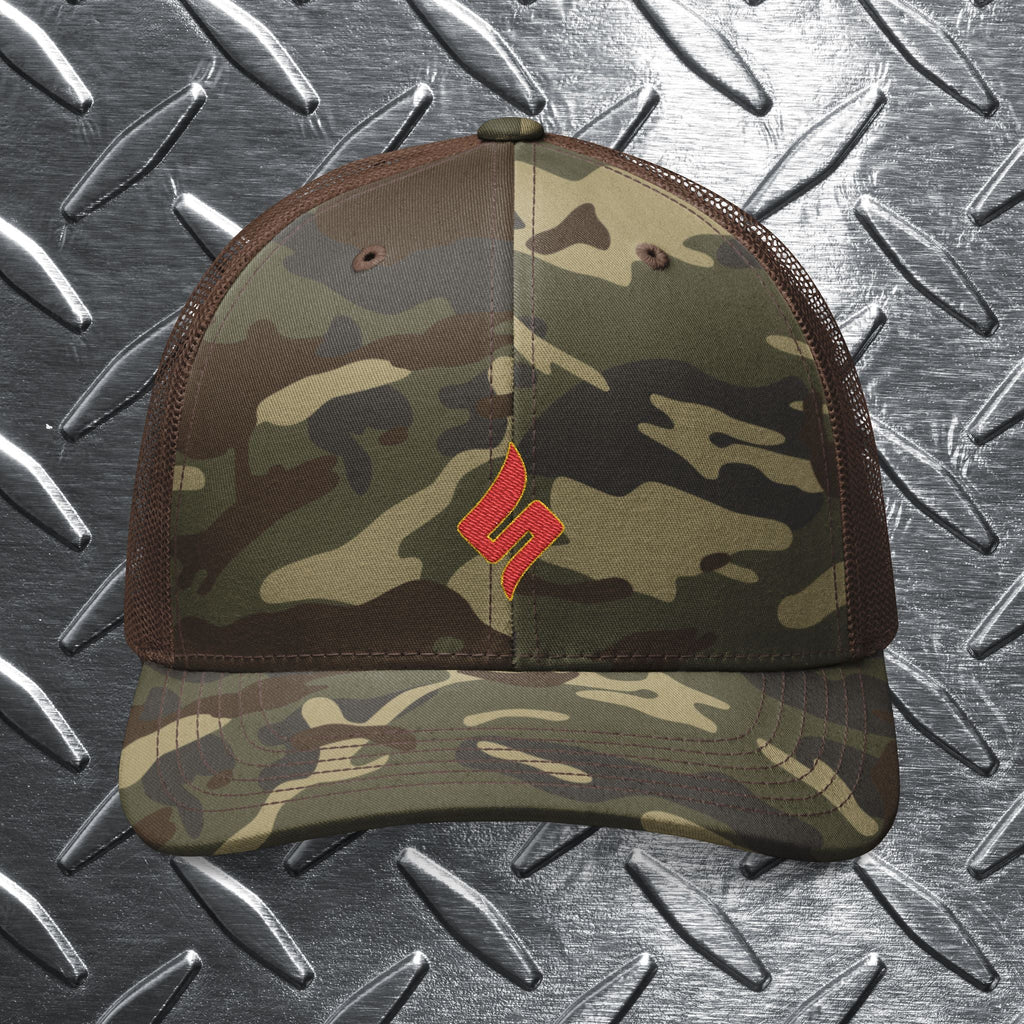 Tarnfarbene Trucker-Cap, Militärstil-Kappe, Outdoor-Abenteuerausrüstung, Stealth-Modus: Shuli Network Edition