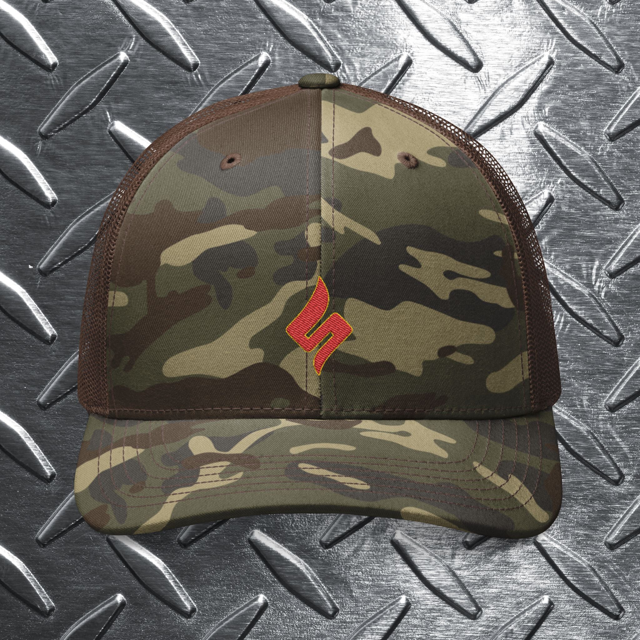 Tarnfarbene Trucker-Cap, Militärstil-Kappe, Outdoor-Abenteuerausrüstung, Stealth-Modus: Shuli Network Edition