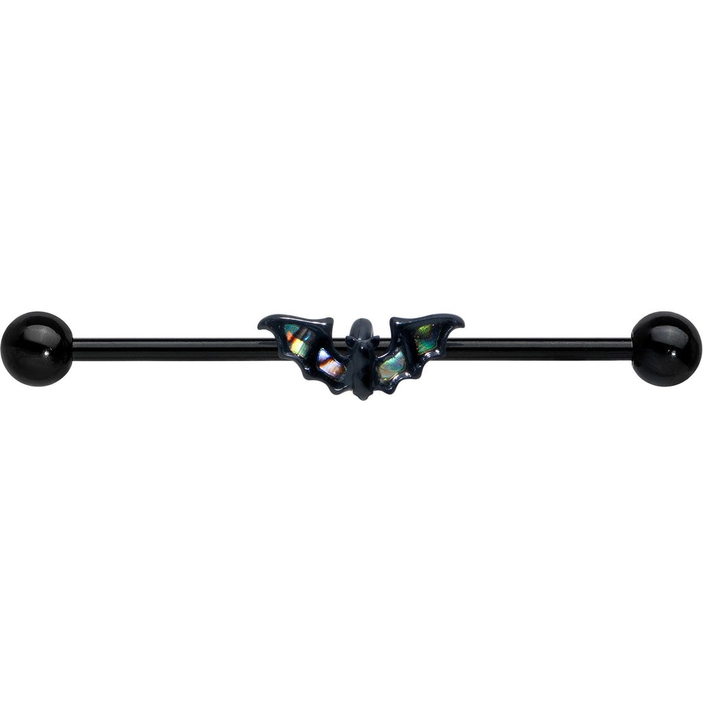 14G Flying Black Bat Industrial Barbell 38mm