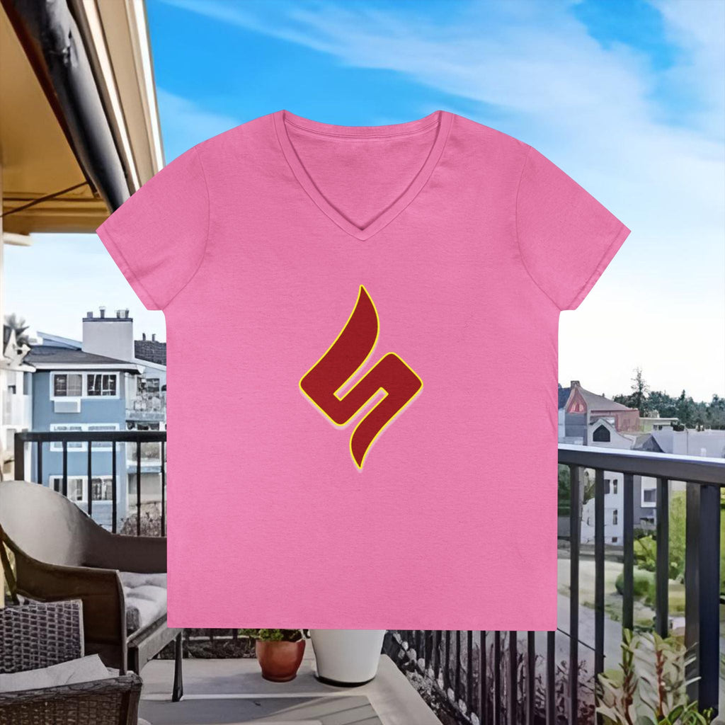 Lady Dabblers Das Shuli Network Damen-V-Ausschnitt-T-Shirt