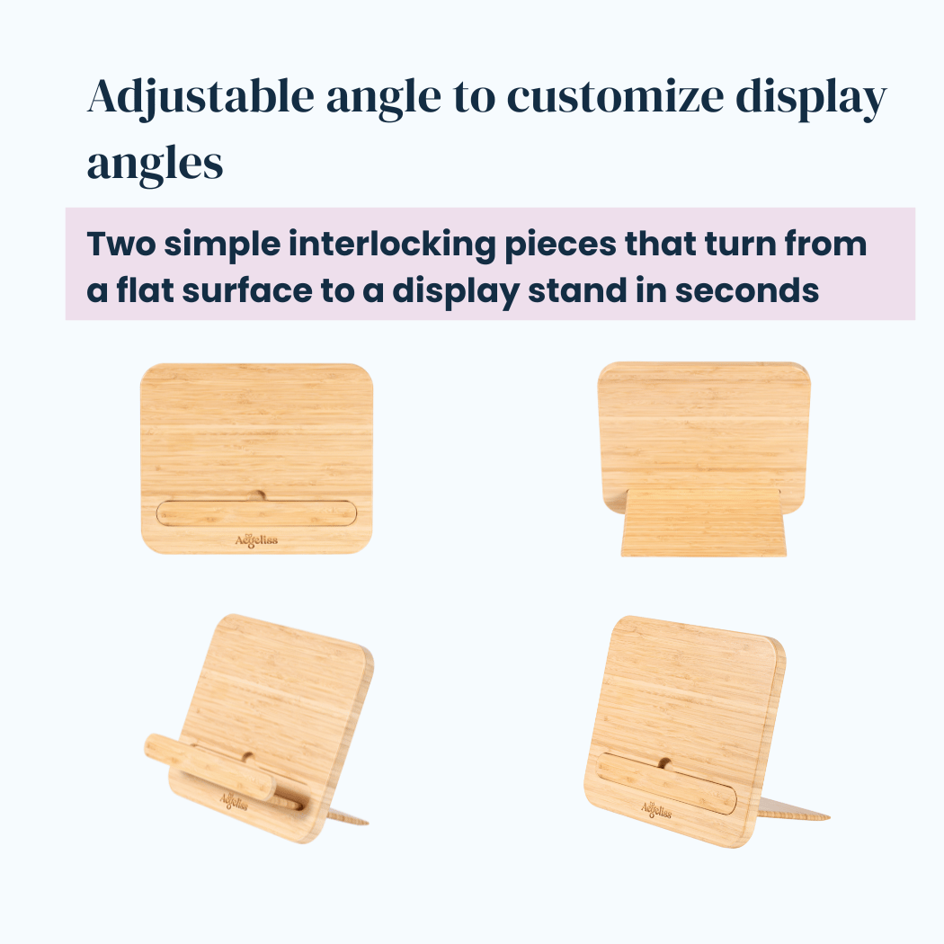 Adjustable Bamboo Stand | Display Stand and Ergonomic Tool