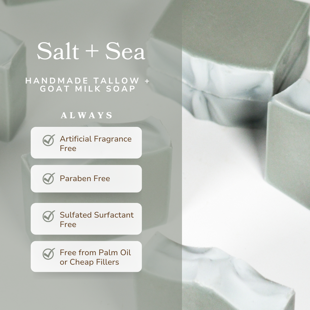 Salt + Sea Bar Handgemachte Talg- und Ziegenmilchseife