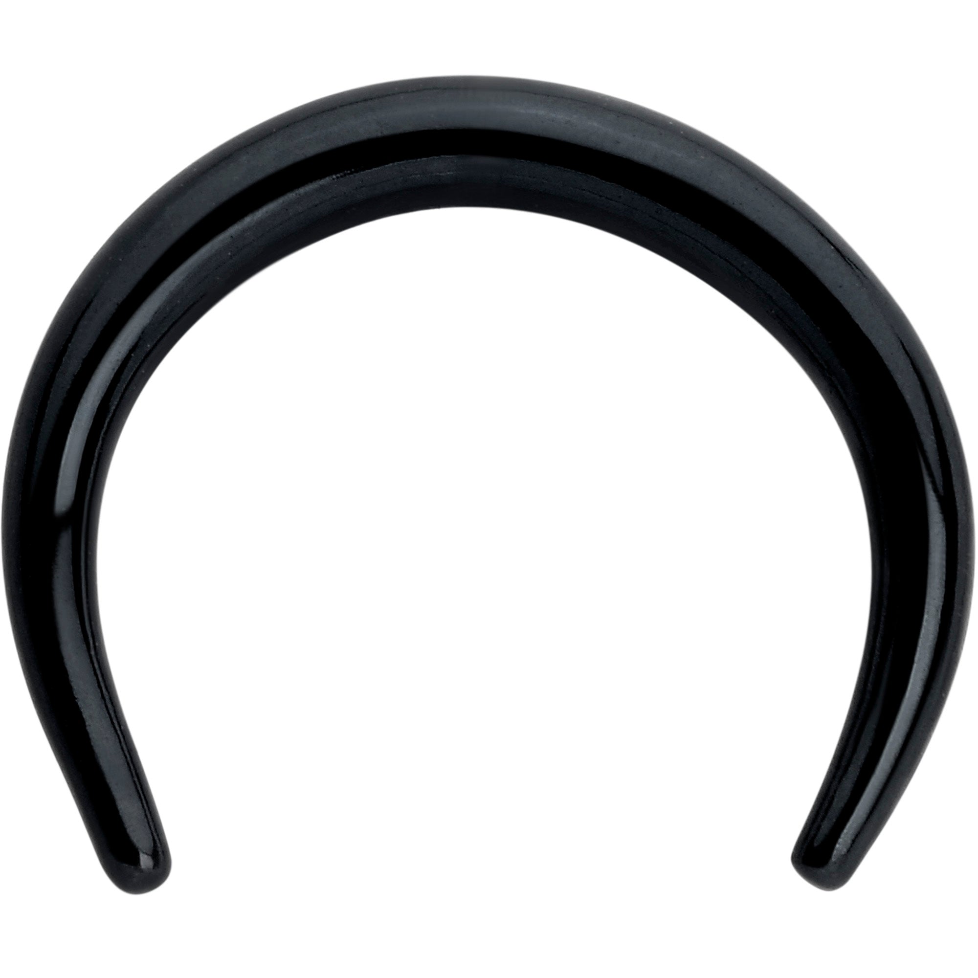 14G 5/16 Black Pincher Crescent Taper