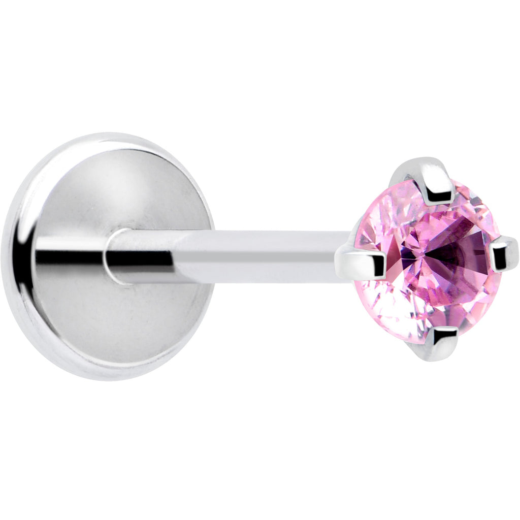 2.5mm Gem Flat Back Earring Threadless Push In Stud 20G