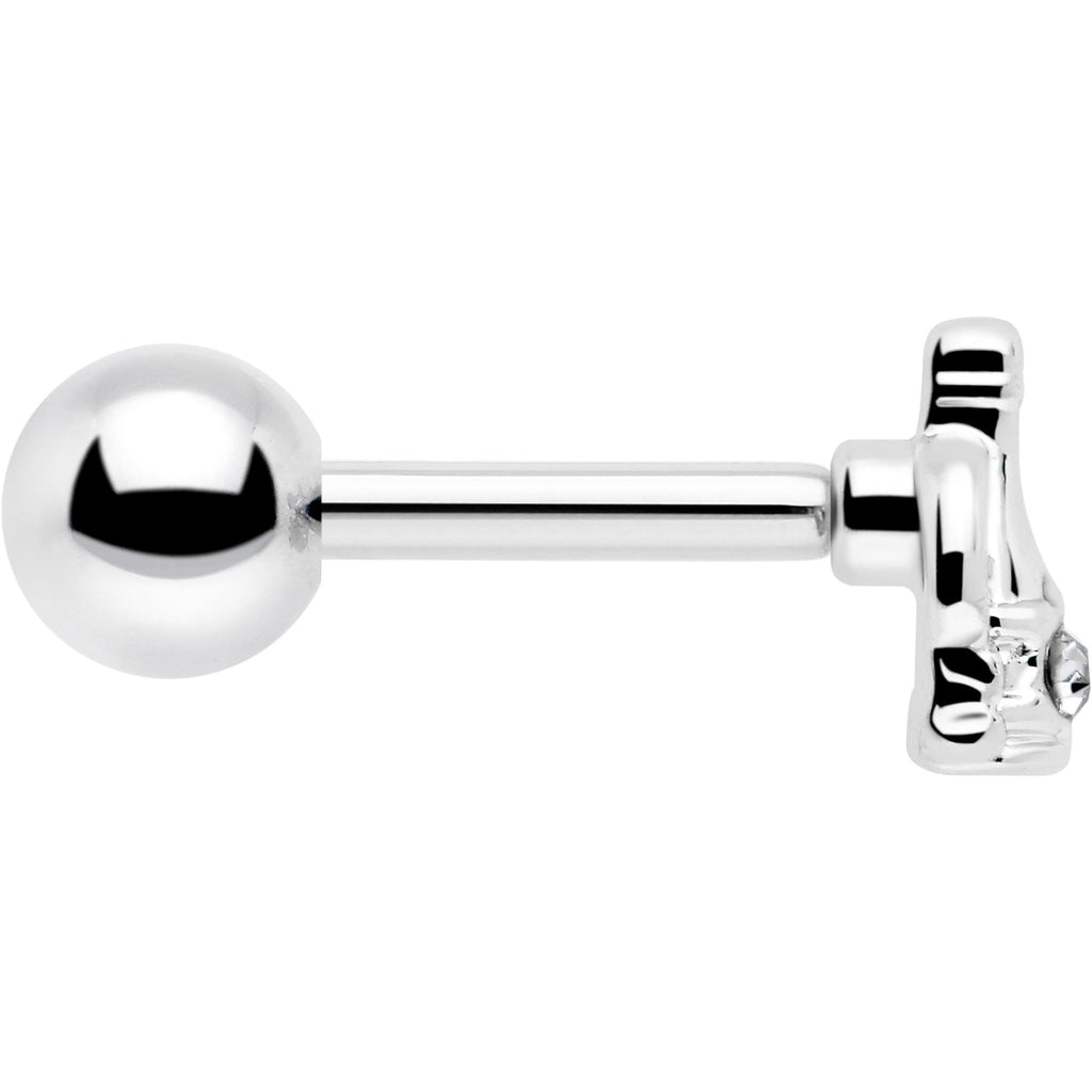 16G 1/4 Clear Gem Champagne Dreams Cartilage Tragus Earring