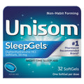 Unisom SleepGels Nighttime Sleep Aid, 50mg Diphenhydramine HCl, 32 Softgels