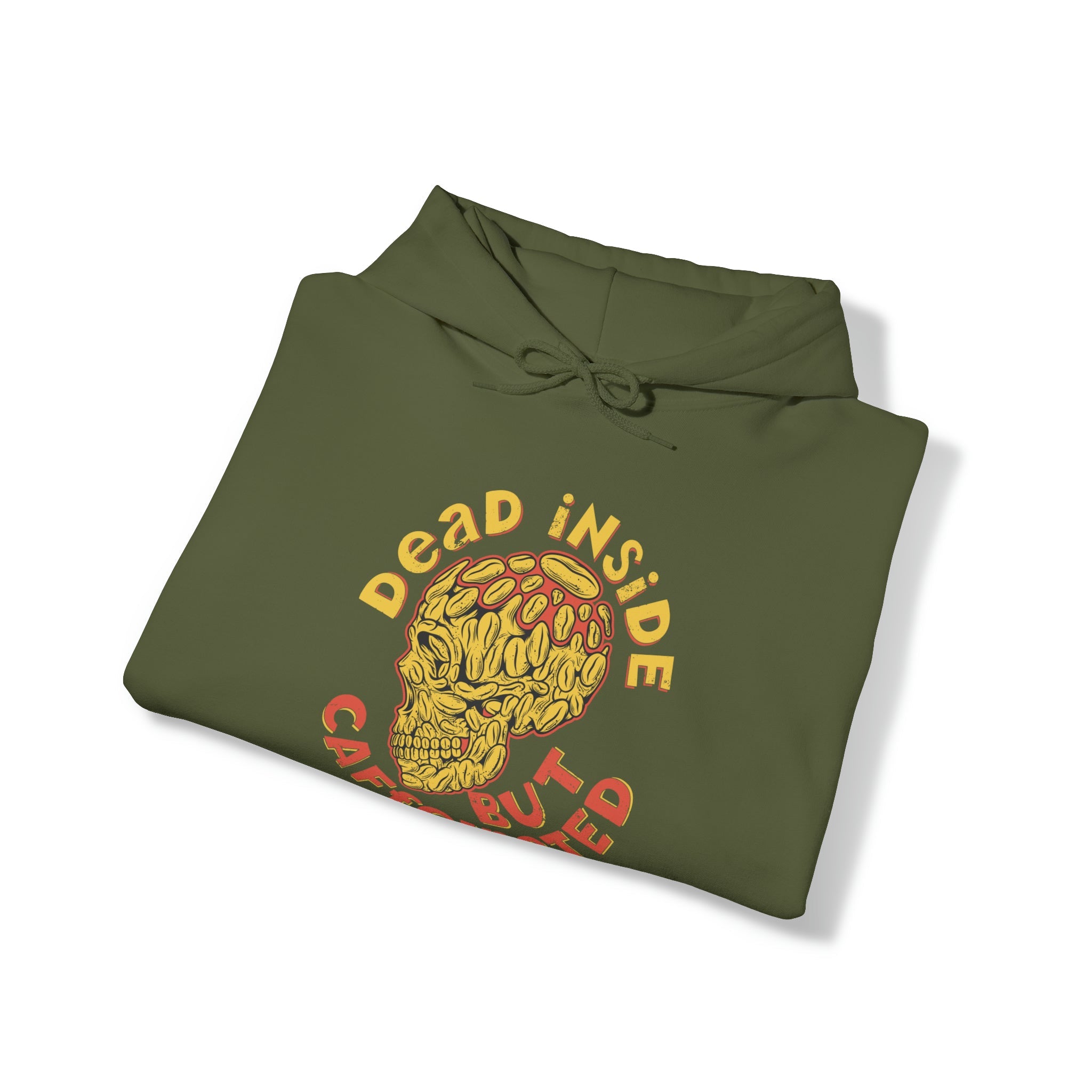 "DirkyThreadz 'Dead Inside But Caffeinated' Hoodie - Statement für Kaffee-Liebhaber"