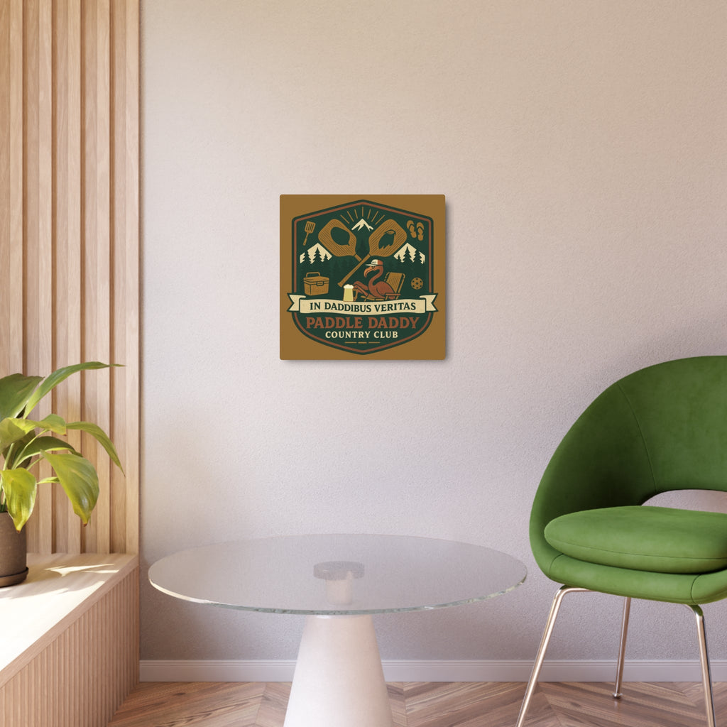 Paddle Daddy Country Club™ Metal Art Sign, Wall Decor for Outdoor Enthusiasts, Country Club Decor, Unique Gift for Dads, Camping Decoration