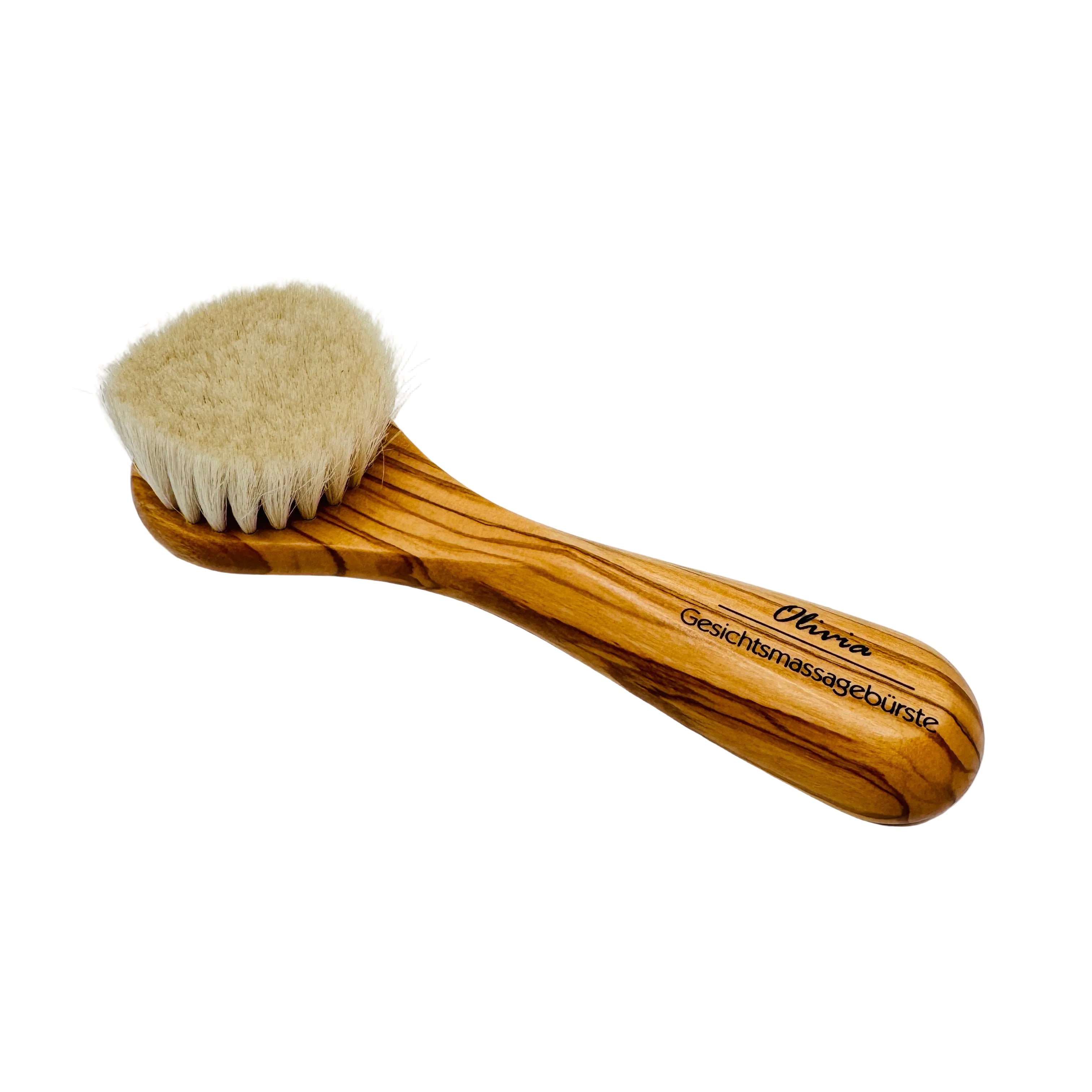 Dural Olivia Gesichtsmassageburste Face & Skin Brush Natural Goats Hair Olive Wood