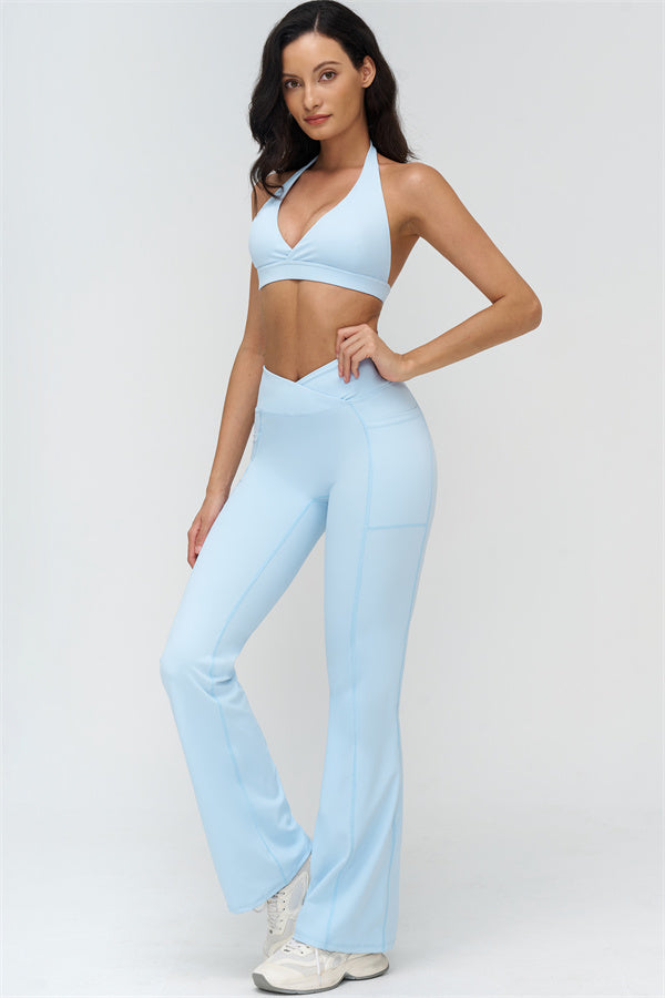 The BoldFit Sports Bra Flared Leggings 2-Piece Set