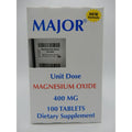 Major Magnesium Oxide 400mg Unit Dose 100 Tablets 810006700282VL