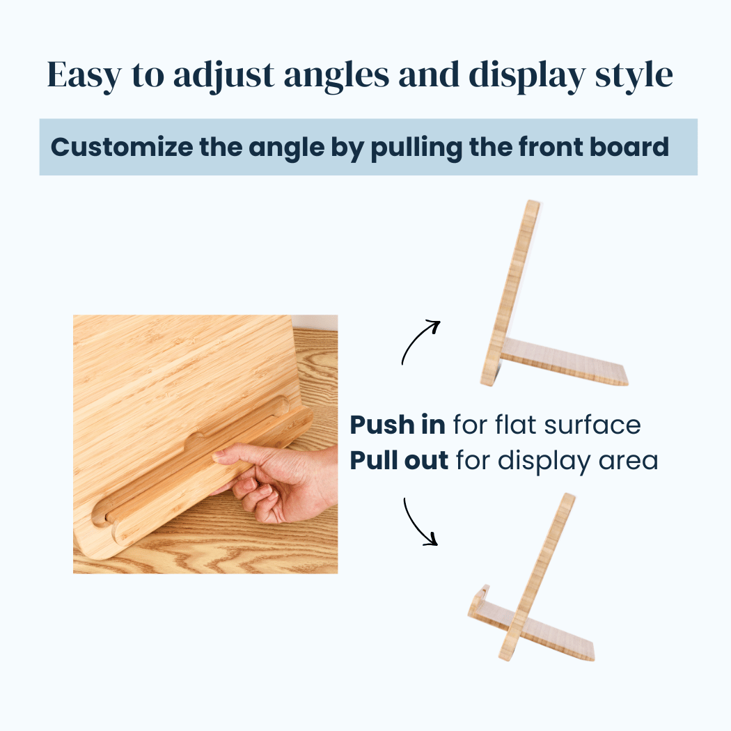 Adjustable Bamboo Stand | Display Stand and Ergonomic Tool